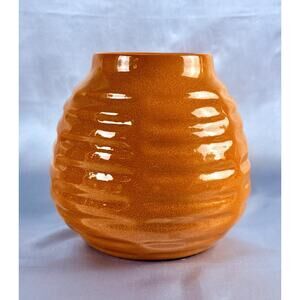 Crate and Barrel Mara Rust Small Vase Terra Cotta Made In Portugal